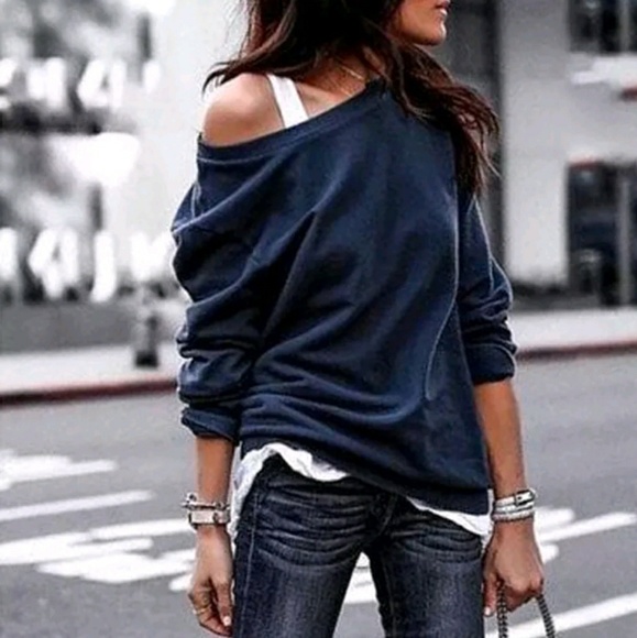 Beautiful Off Shoulder Long Sleeve Shirt - Picture 2 of 6
